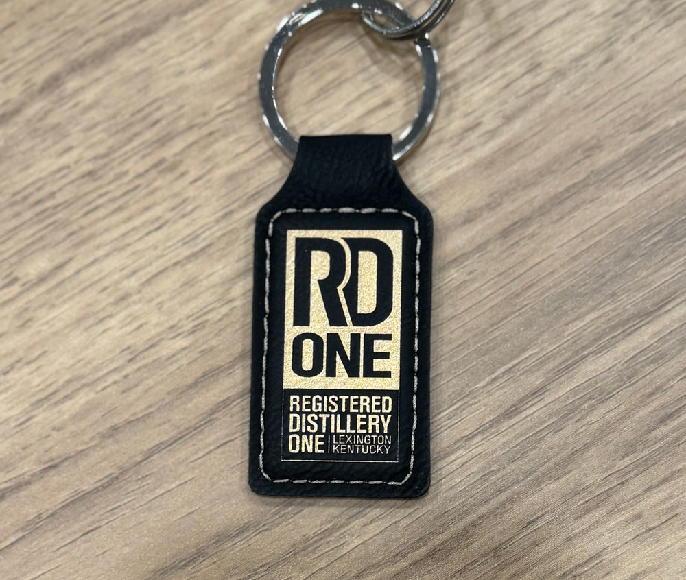 RD1 Black Keychain with Gold Logo – RD1 Spirits